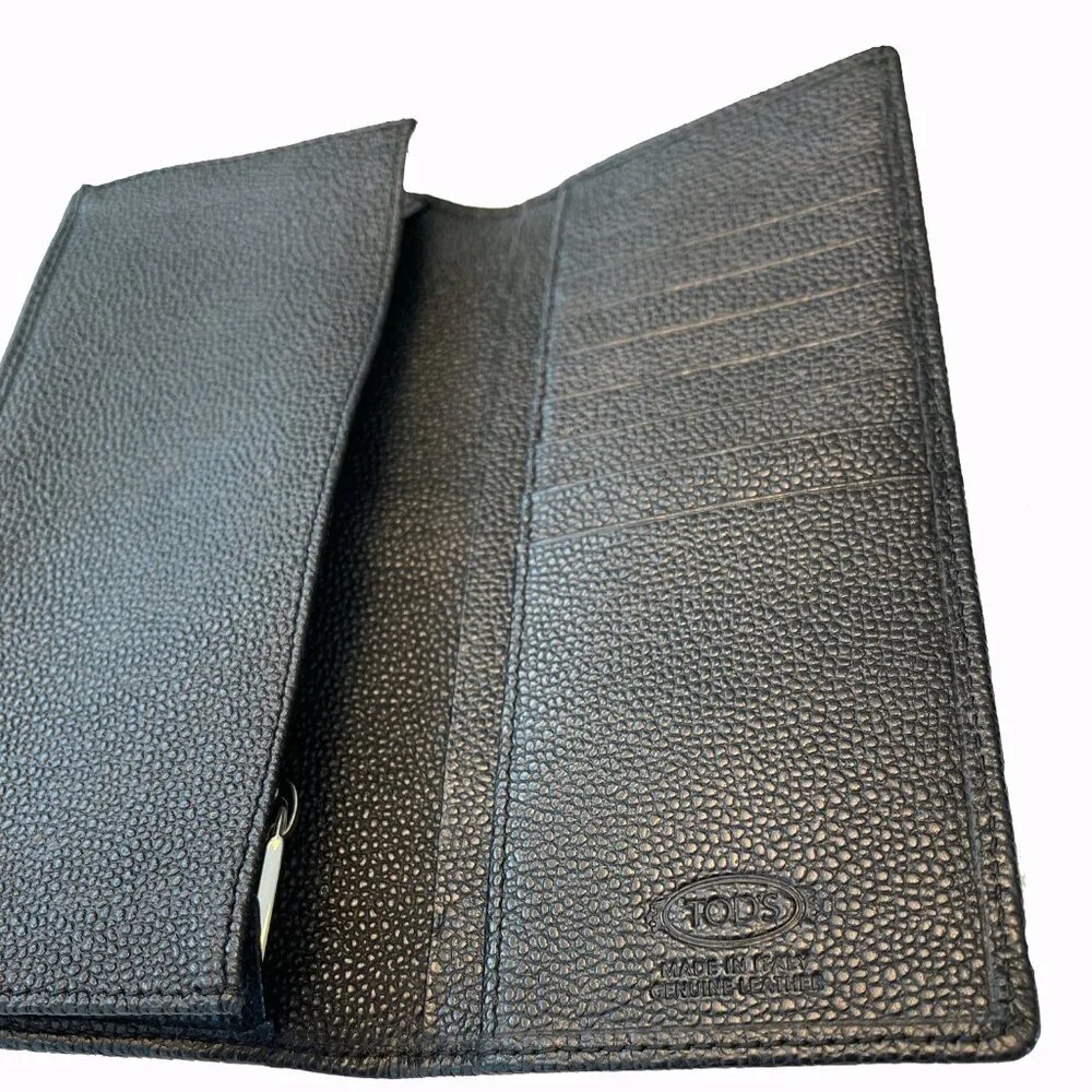 Tod's Italy Black‎ Vest Pocket Wallet Nuova Collection, XAMACHB7300GFI00V1